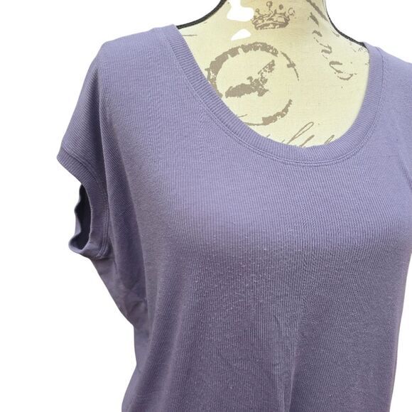 Athleta Cloudlight Rib Stratus Tee Lavender Purple Sleeveless Ribbed Women's S - Picture 5 of 9